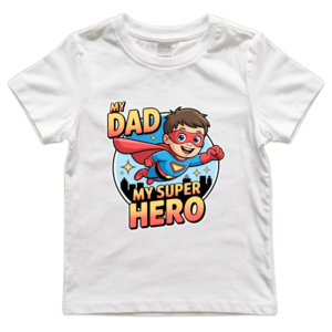 My Dad My Super Hero – Kids Father Love Graphic T-Shirt