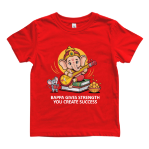 Bappa Gives Strength, You Create Success – Kids Ganesha T-Shirt