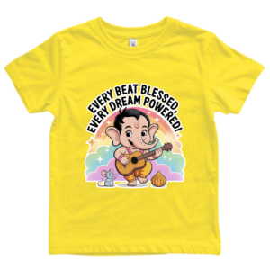Every Beat Blessed Dream Powered – Kids Printed T-Shirt